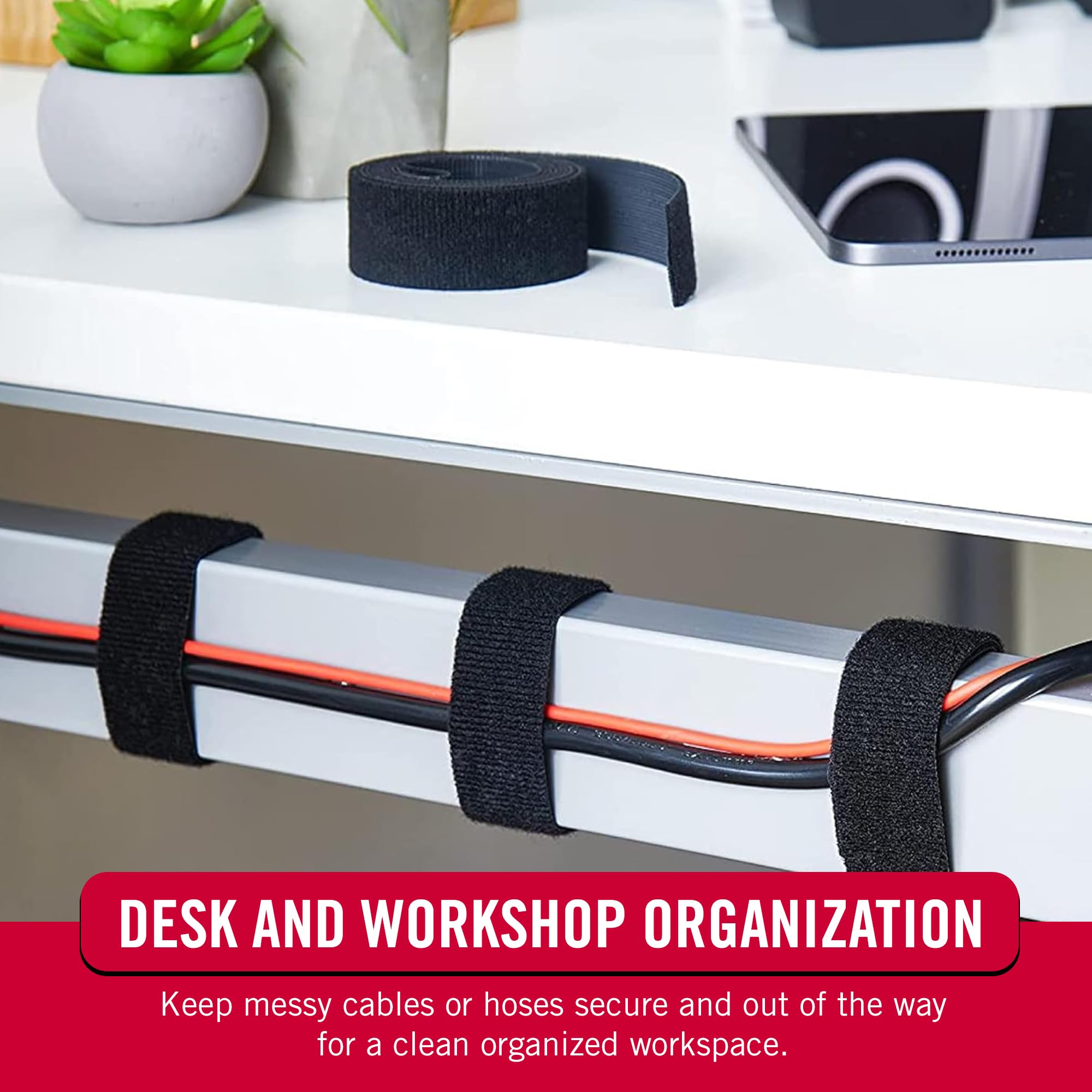 Foto 4 | Correas De La Marca Velcro, Resistentes, Cortadas A Una Longitud De 45 M X 2 Cm, Blancas - Venta Internacional.