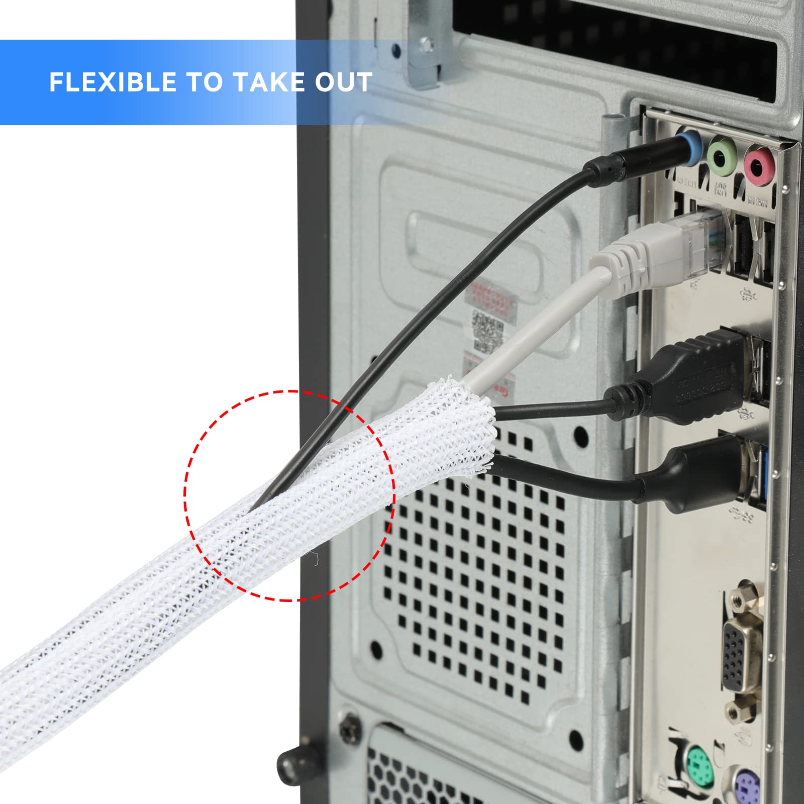 Foto 6 pulgar | Funda Para Cables Agptek, Organizador De Cables, Gestión De Cables, 2 M - Venta Internacional.
