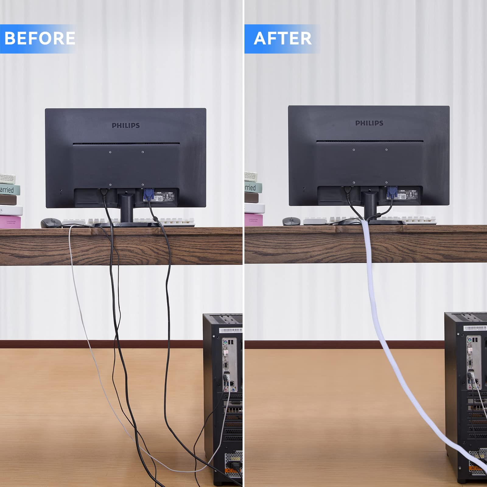 Foto 7 | Funda Para Cables Agptek, Organizador De Cables, Gestión De Cables, 2 M - Venta Internacional.