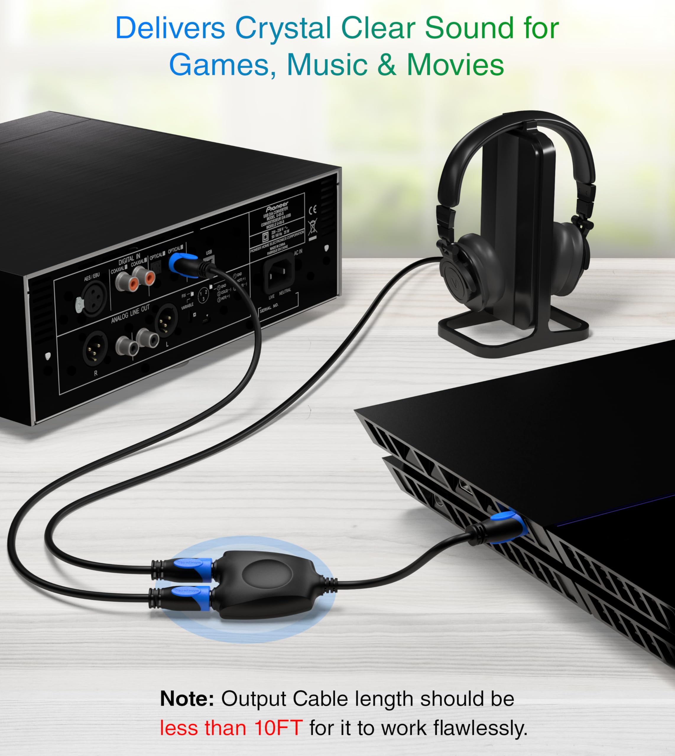 Foto 3 pulgar | Divisor De Audio Óptico Digital Bluerigger 1x2 Toslink - Venta Internacional.
