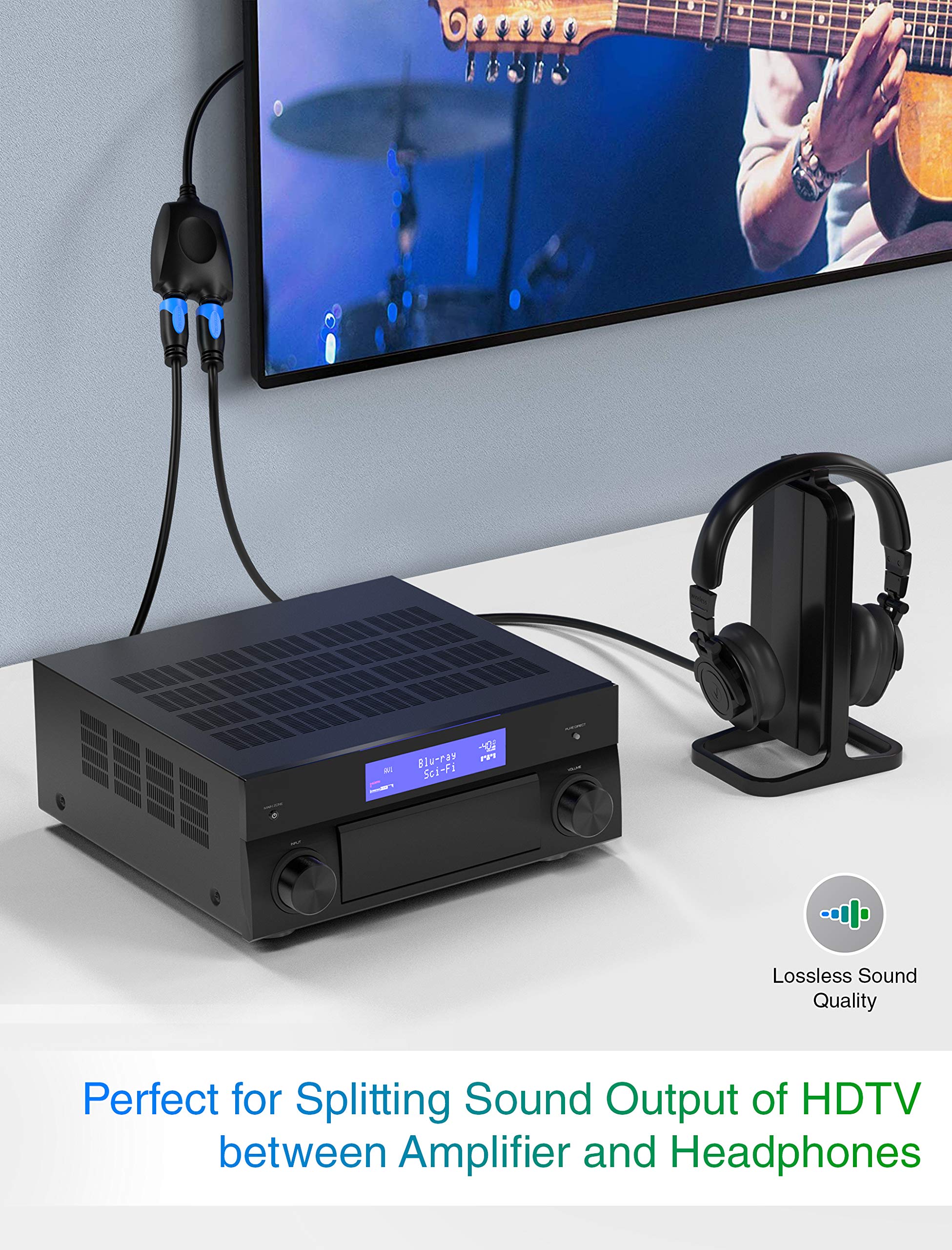 Foto 5 | Divisor De Audio Óptico Digital Bluerigger 1x2 Toslink - Venta Internacional.