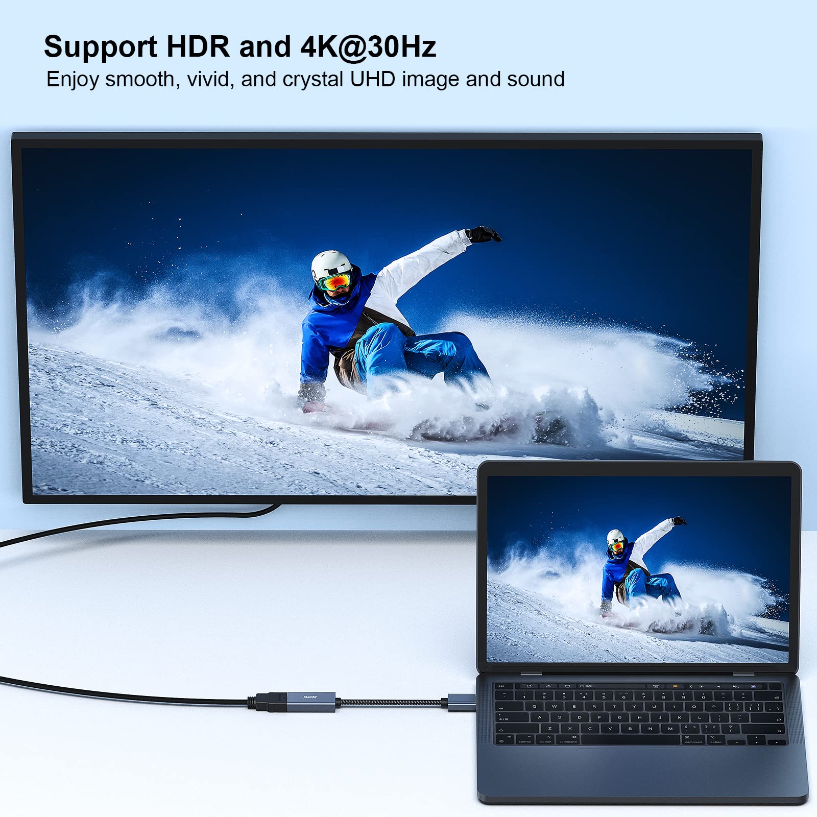 Foto 5 | Cable Adaptador Displayport A Hdmi Benfei 4k 2k 60 Hz 1080p - Venta Internacional.