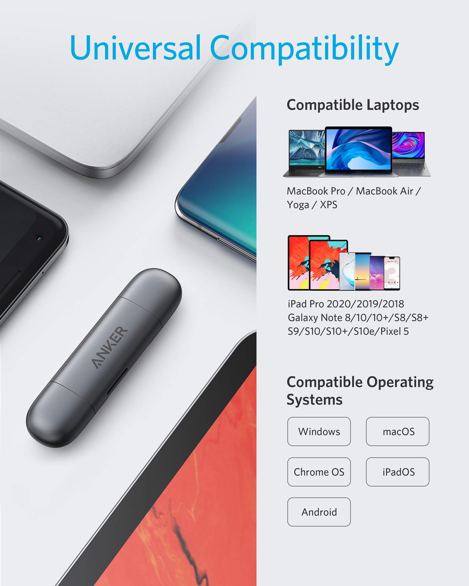 Foto 7 pulgar | Lector De Tarjetas De Memoria Anker Powerexpand+ 2 En 1 Usb-c/usb 3.0 - Venta Internacional.