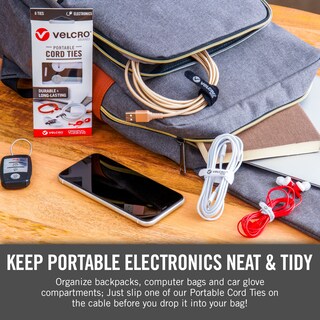 Foto 2 | Lazos Organizadores De Cables, Marca Velcro, Portátiles, Paquete De 36 Unidades, 3 Tamaños - Venta Internacional.