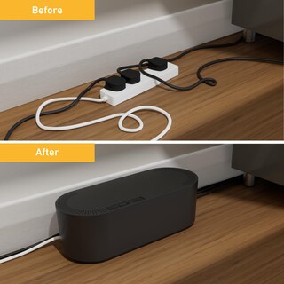 Foto 5 | Caja Organizadora De Cables D-line, Grande, Negra, Segura Para Electricidad, Abs - Venta Internacional.