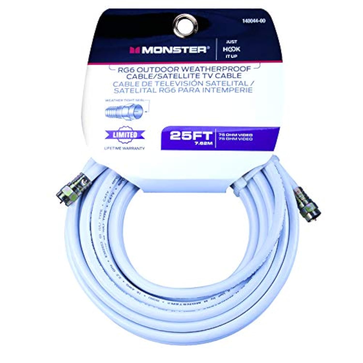 Foto 1 | Cable Coaxial Monster Cable Digital 75 Ohmios 7,62 M - Venta Internacional.