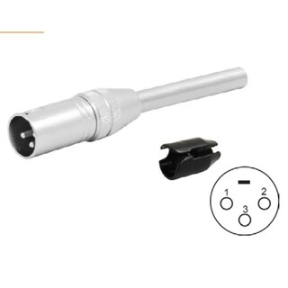 Foto 2 | Plug (macho) Tipo Xlr 3 Puntas Con Resorte Protector De Cable