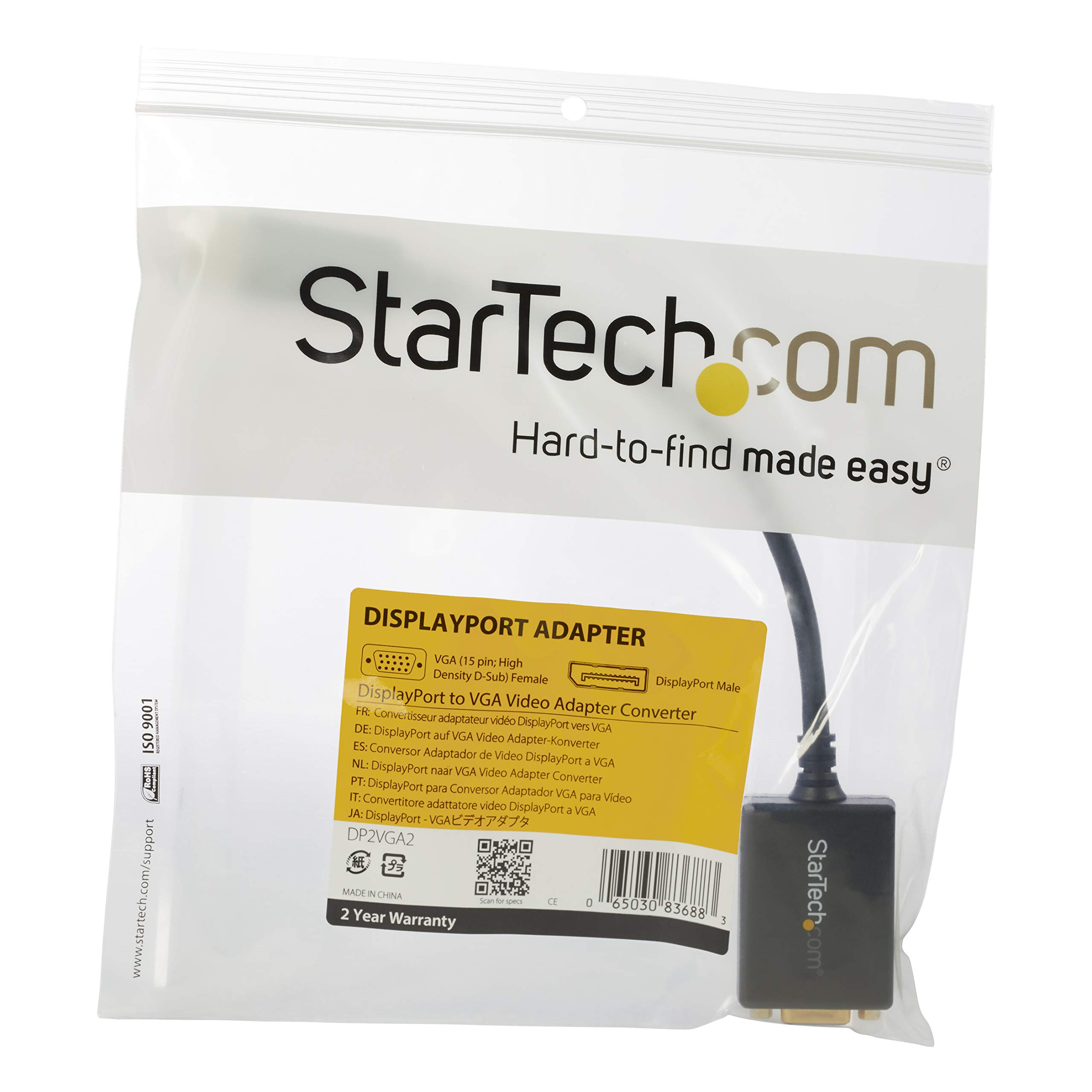Foto 6 | Adaptador Displayport A Vga Startech.com Dp2vga2 1080p - Venta Internacional.