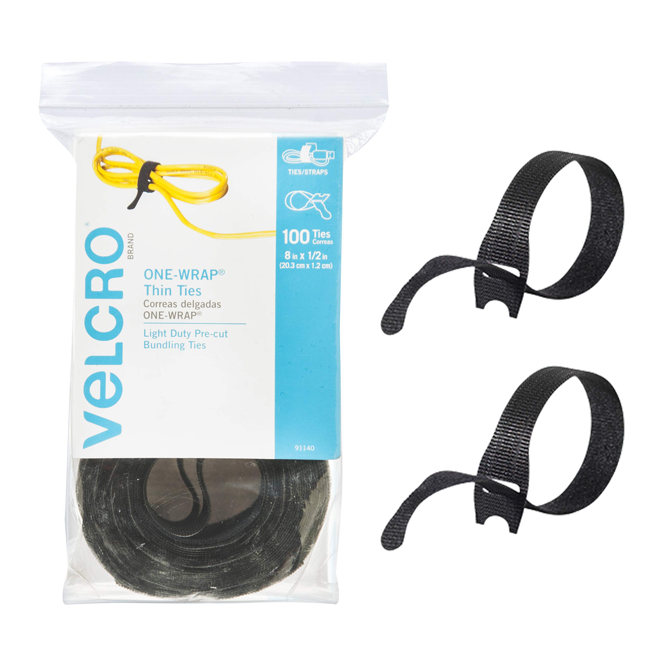 Foto 2 pulgar | Bridas Para Cables Marca Velcro One-wrap  100 Unidades  8 Cm X 1 3 Cm  Negras - Venta Internacional.