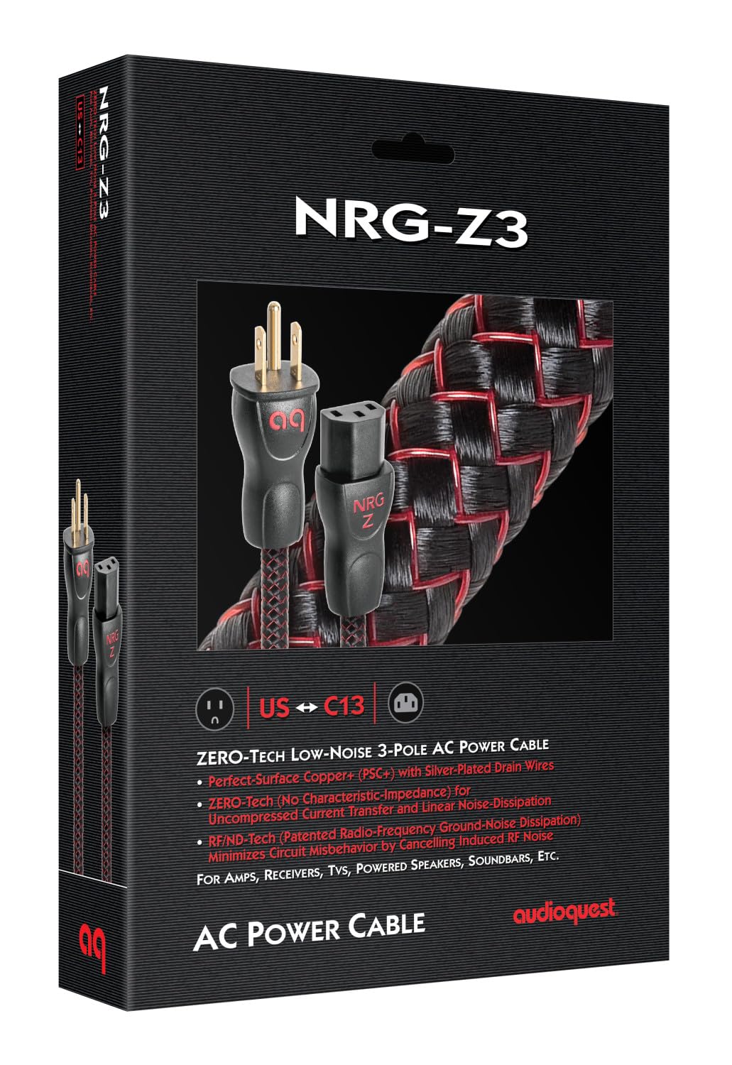 Foto 3 pulgar | Cable De Alimentación Audioquest Nrg-z3 De 2 M C13 A Conector De Pared De 3 Clavijas - Venta Internacional.