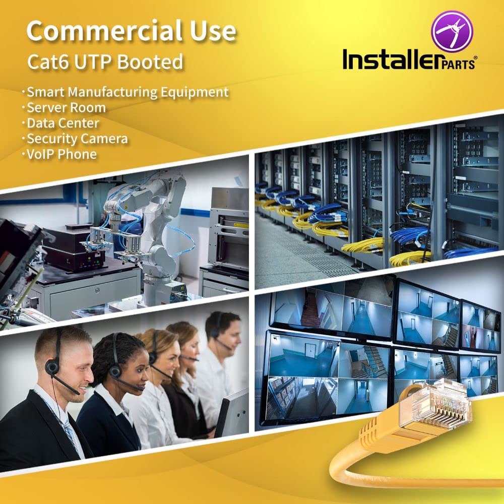 Foto 5 pulgar | Piezas De Instalación De Cables Cat6 Con Arranque Utp De 75 Pies  Color Amarillo  1 Paquete - Venta Internacional.