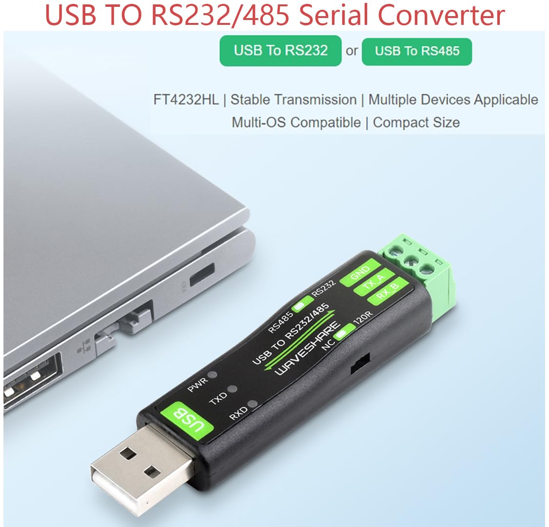 Foto 3 pulgar | Adaptador Convertidor Serie Usb A Rs485 O Rs232 Waveshare - Venta Internacional.