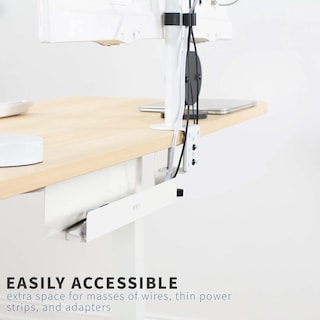Foto 4 | Bandeja De Gestión De Cables Vivo Para Debajo Del Escritorio 42 Cm Blanca Desk-ac06-1cw - Venta Internacional.