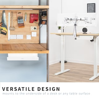Foto 5 | Bandeja De Gestión De Cables Vivo Para Debajo Del Escritorio 42 Cm Blanca Desk-ac06-1cw - Venta Internacional.