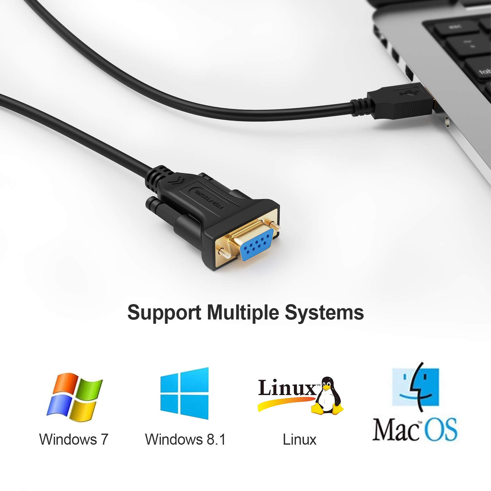 Foto 6 pulgar | Adaptador Serie Usb A Rs232 Cablecreation  Chipset Ftdi - Venta Internacional.