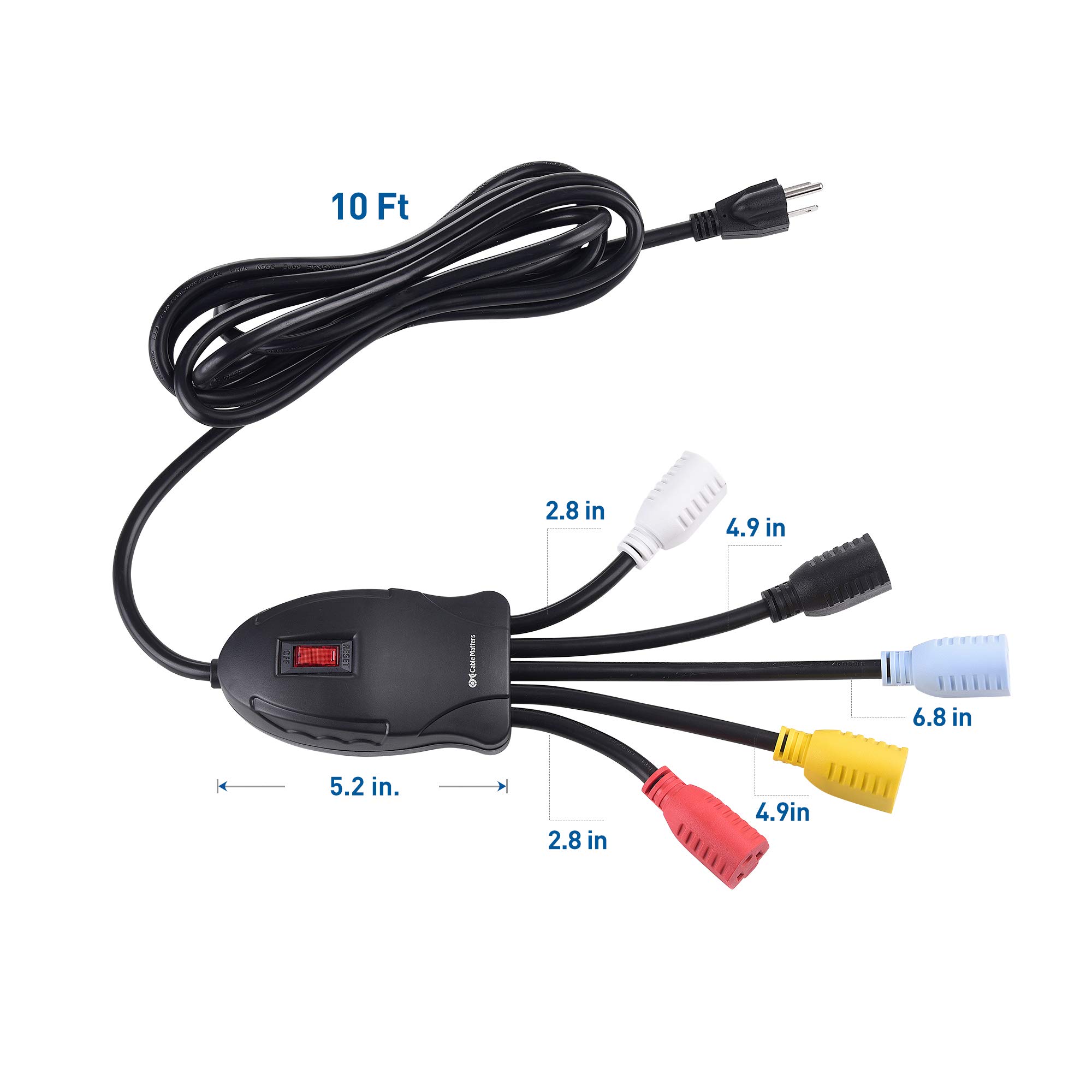 Foto 5 | Cable Divisor De Cable De Alimentación Matters Power Squid 5 Outlet - Venta Internacional.