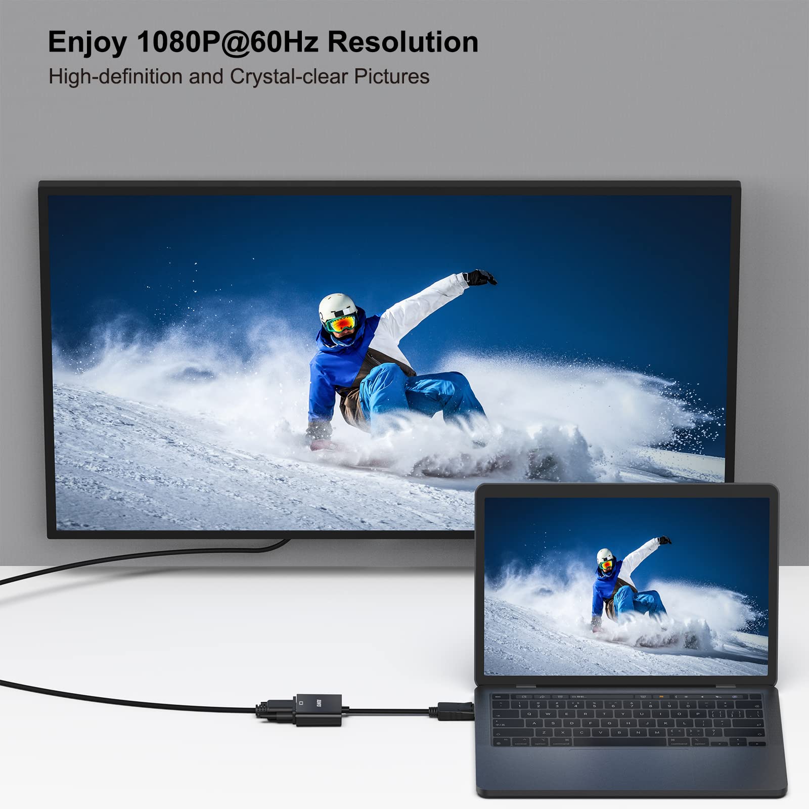 Foto 6 pulgar | Adaptador Benfei Displayport A Vga 1080p (macho A Hembra) - Venta Internacional.