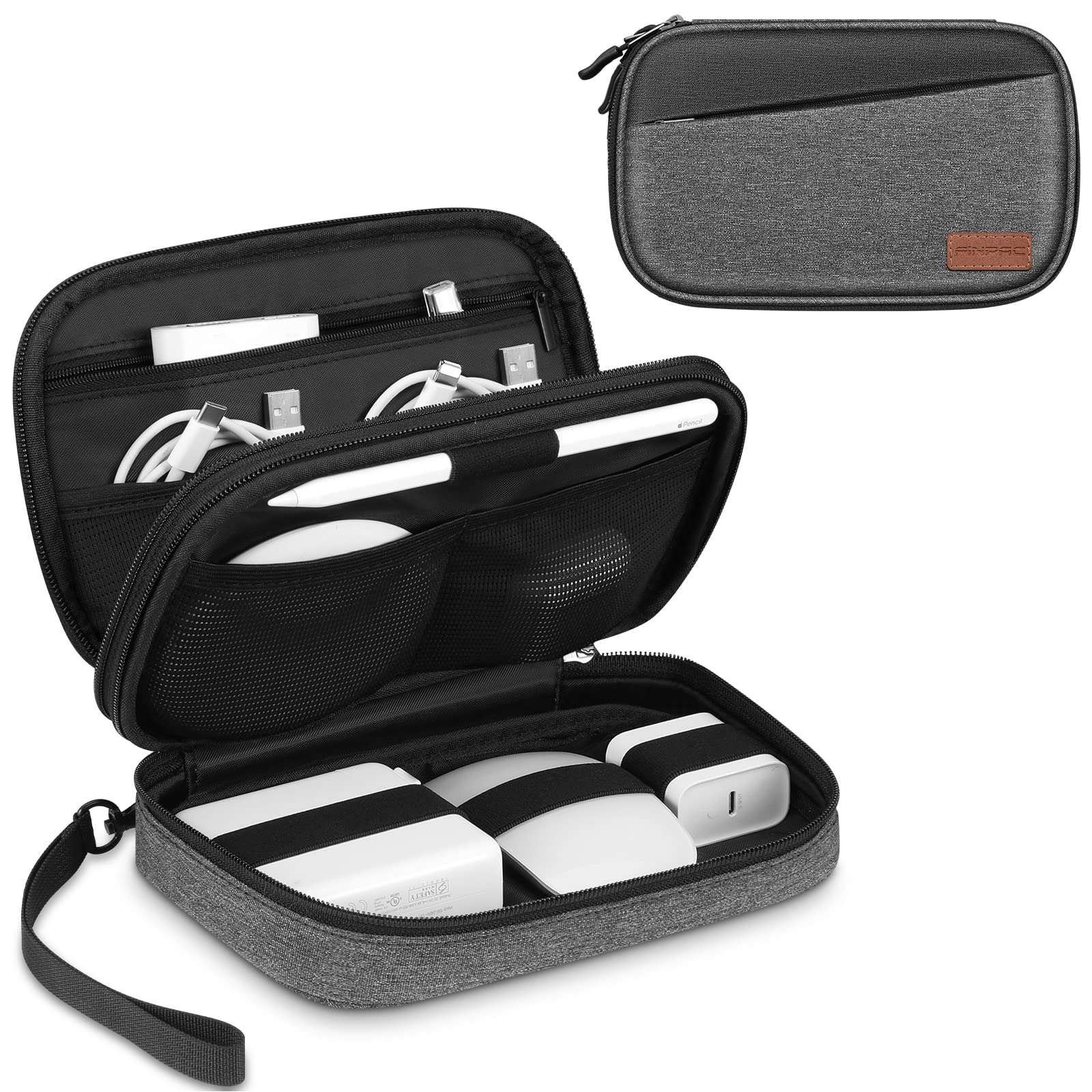 Foto 1 | Bolsa Electrónica De Viaje Finpac  Organizador De Cables Portátil  Gris - Venta Internacional.
