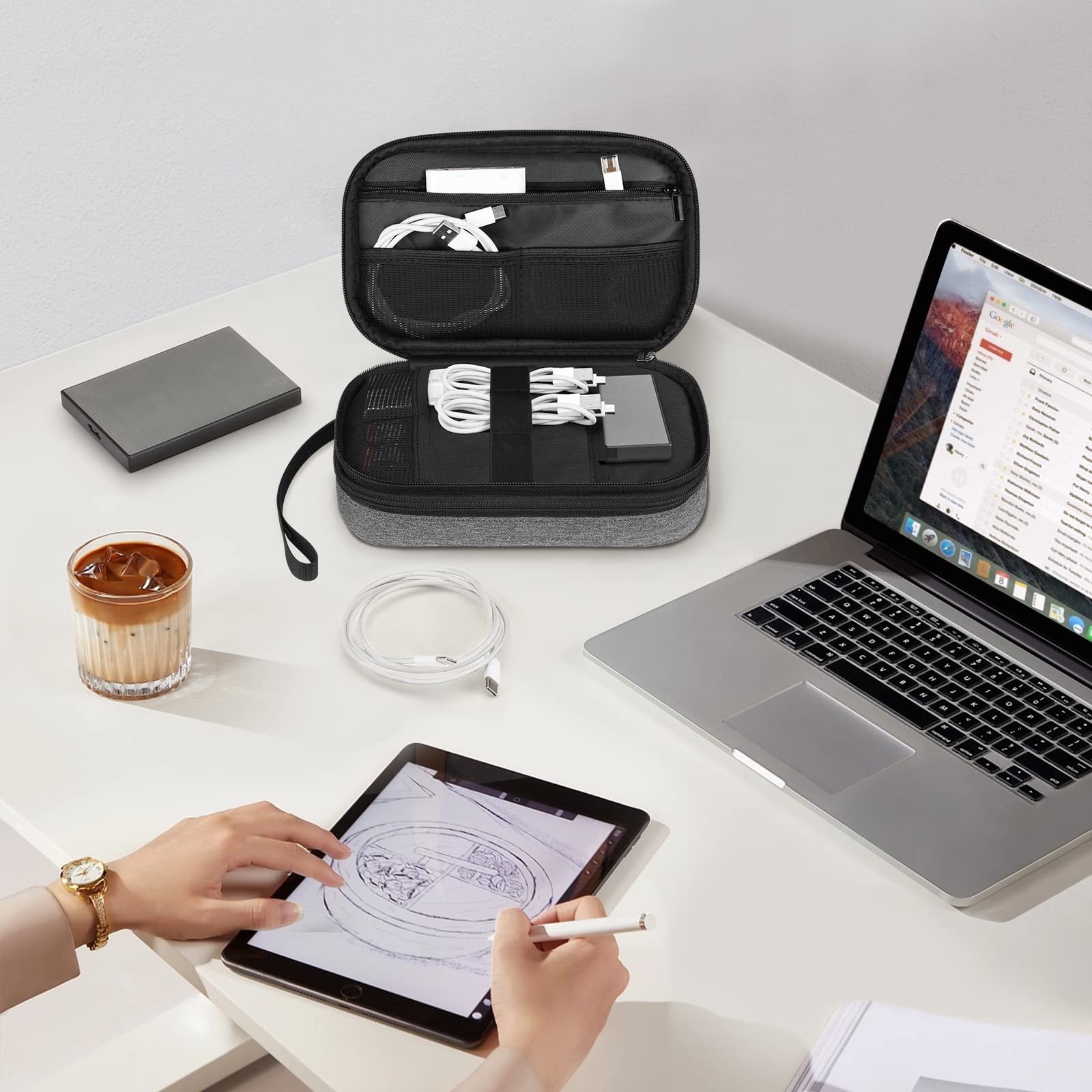 Foto 6 pulgar | Bolsa Electrónica De Viaje Finpac  Organizador De Cables Portátil  Gris - Venta Internacional.