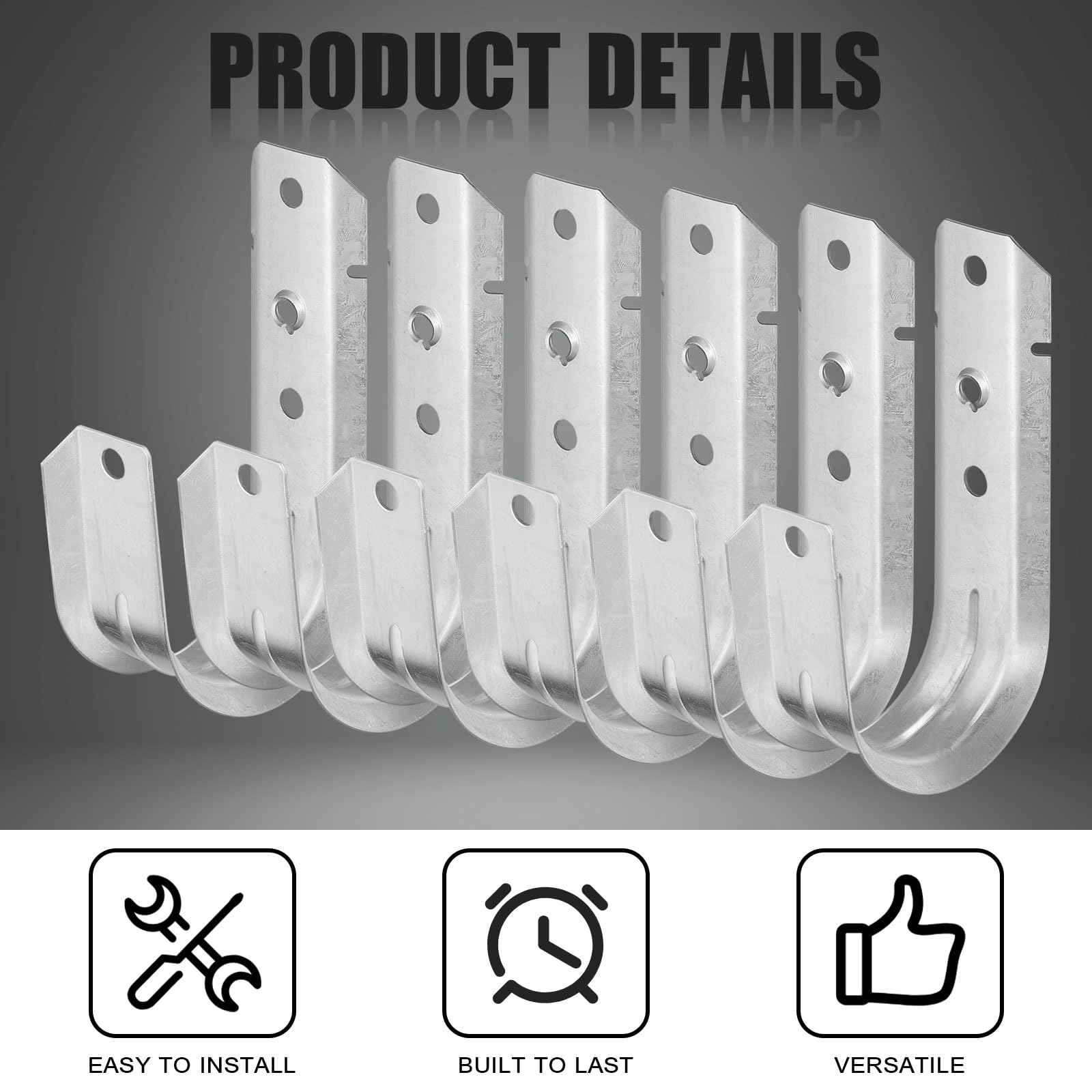 Foto 5 pulgar | Soporte De Cable En J Hooks Blulu De Acero Galvanizado De Alta Resistencia X30 - Venta Internacional.