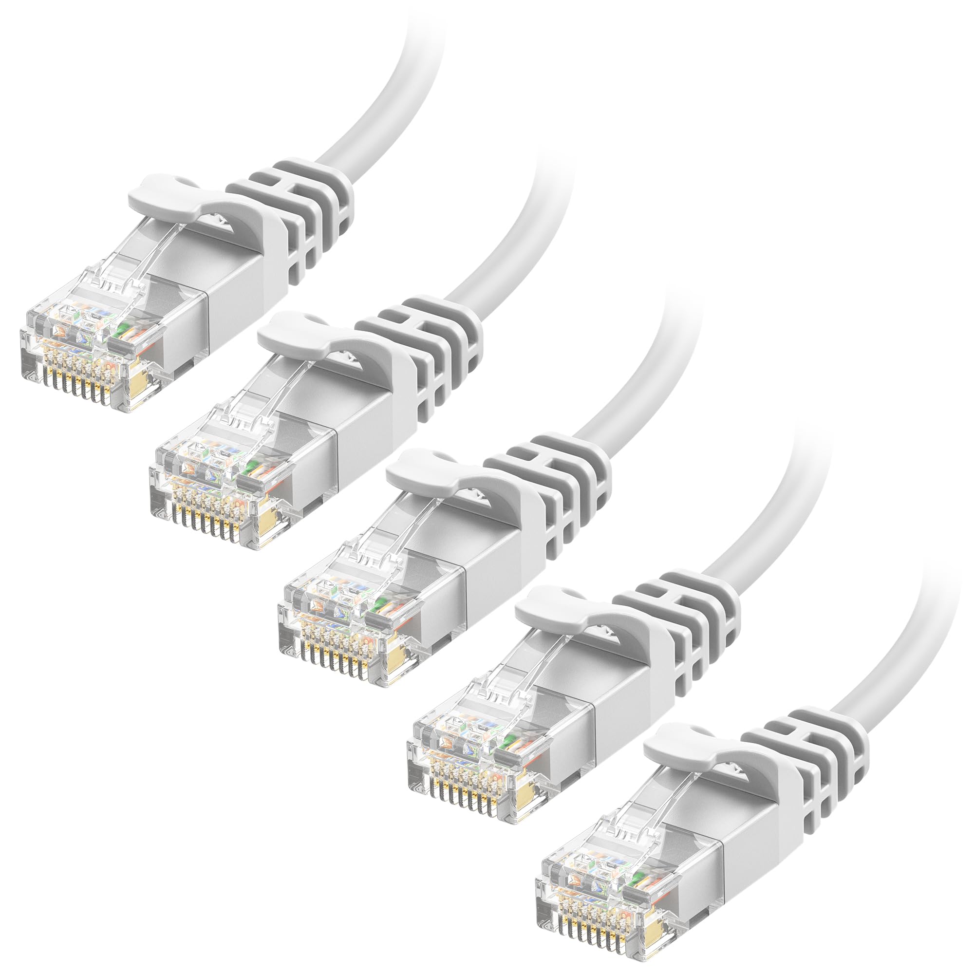 Foto 2 pulgar | Cable Ethernet Matters Cat 6  10 Gbps  7 Pies  Blanco  Paquete De 5 - Venta Internacional.