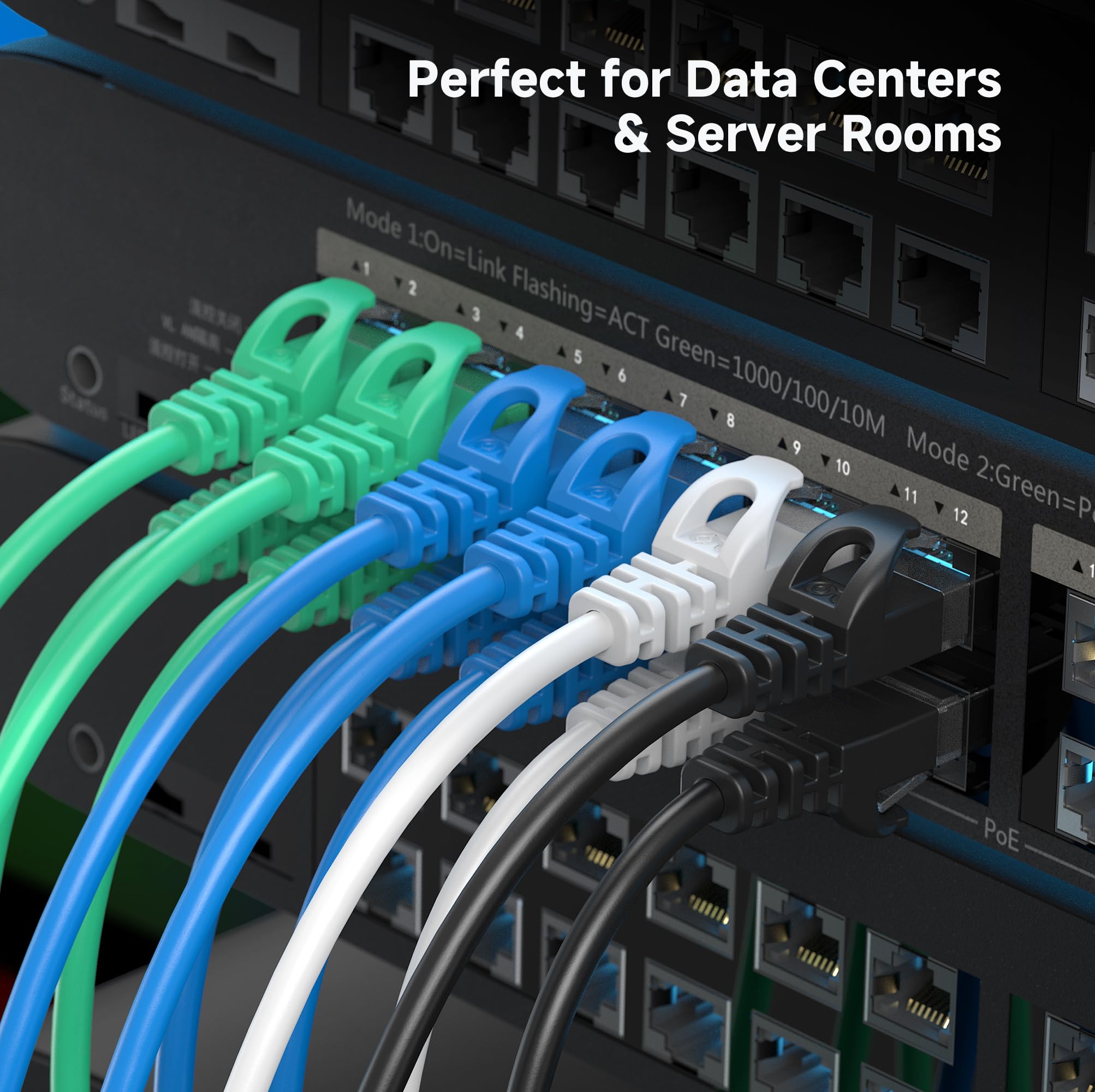 Foto 7 | Cable Ethernet Matters Cat 6  10 Gbps  7 Pies  Blanco  Paquete De 5 - Venta Internacional.