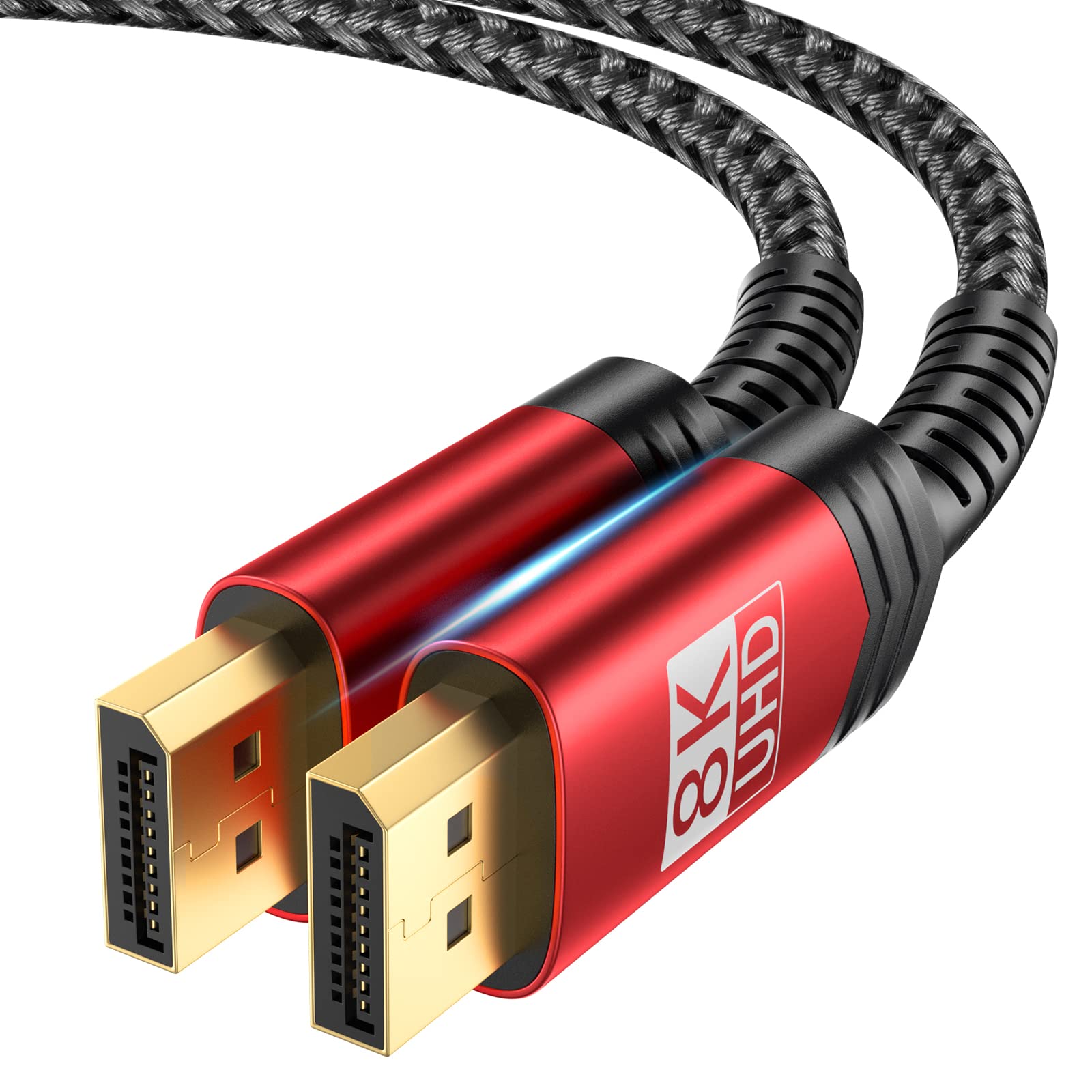 Foto 2 pulgar | Cable Displayport Jsaux 8k De 15 Pies (4 5 M) Dp A Dp 1.4 Rojo - Venta Internacional.
