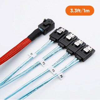 Foto 7 | Cable Cablecreation Interno Hd Mini Sas (sff-8643) A 4x Sata - Venta Internacional.