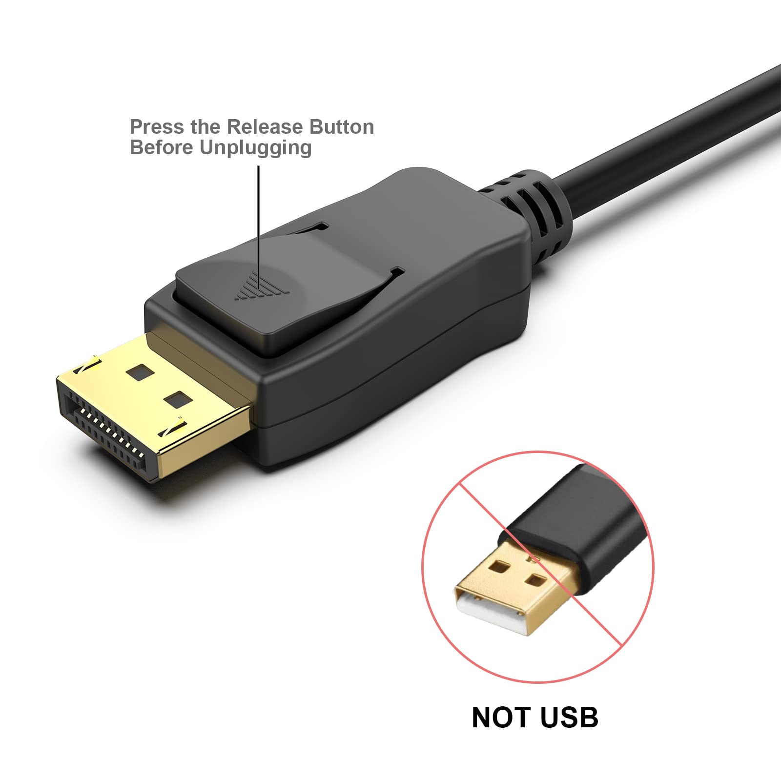 Foto 4 | Cable Benfei Displayport A Displayport 4 5 M 4k @60hz Negro - Venta Internacional.