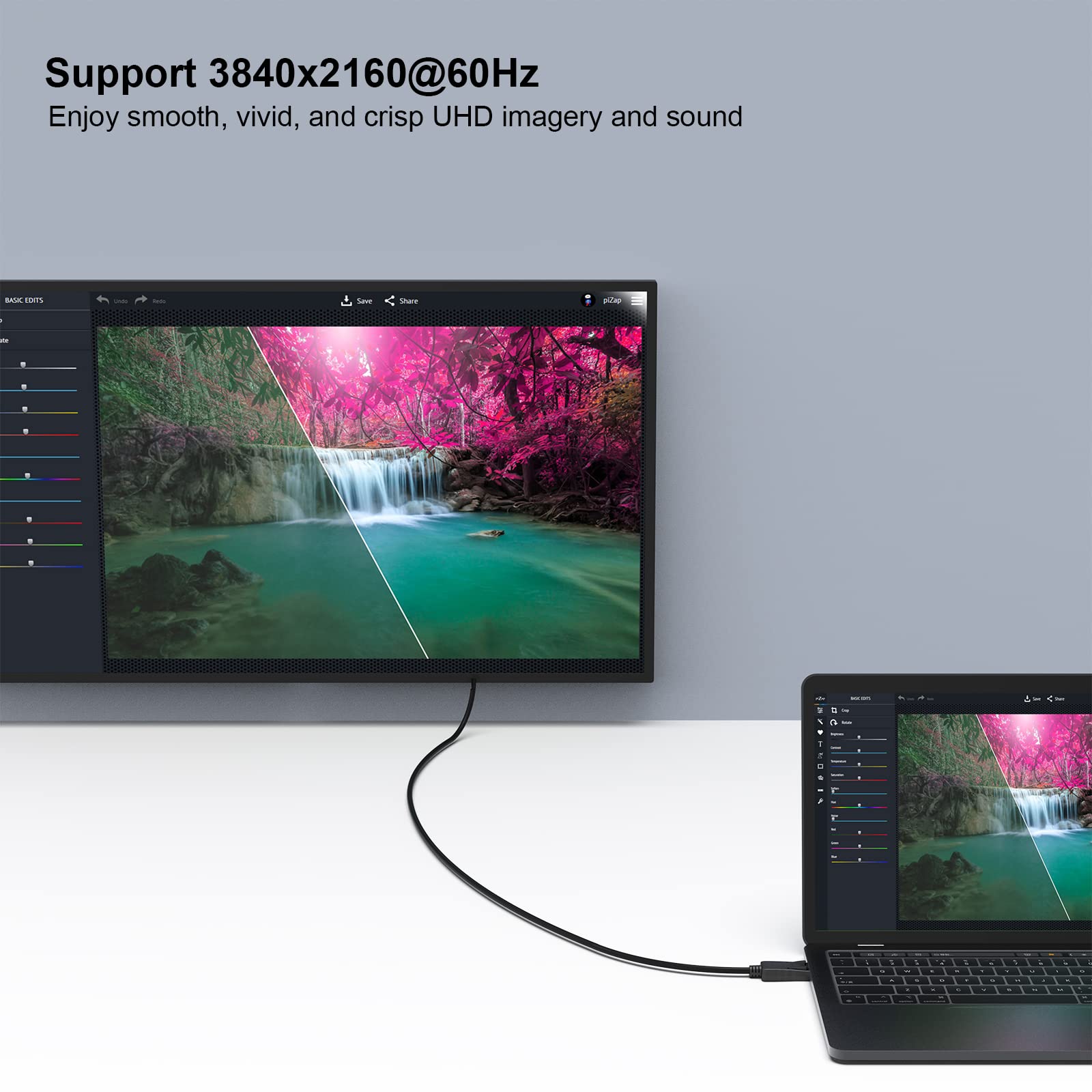 Foto 6 | Cable Benfei Displayport A Displayport 4 5 M 4k @60hz Negro - Venta Internacional.