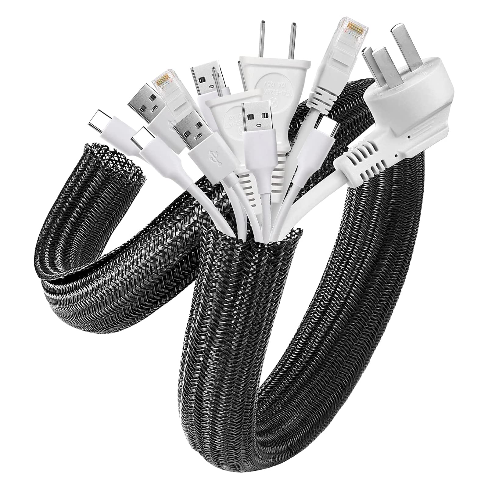 Foto 2 pulgar | Funda Para Cables Agptek  Paquete De 2 Unidades  1 8 Pulgadas Y 1 5 M  Gestión De Cables - Venta Internacional.