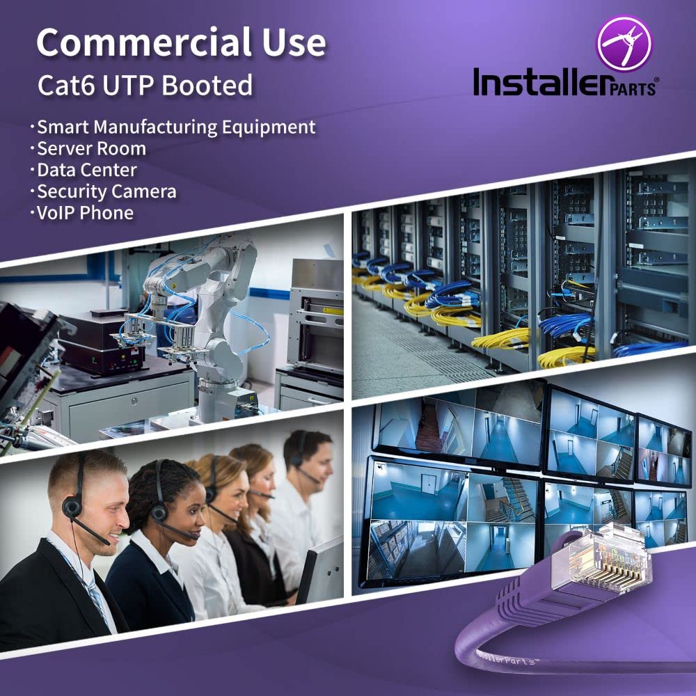 Foto 5 pulgar | Piezas De Instalación De Cables Cat6 Con Arranque Utp  Color Morado  20 Pies Y 10 Gbps - Venta Internacional.