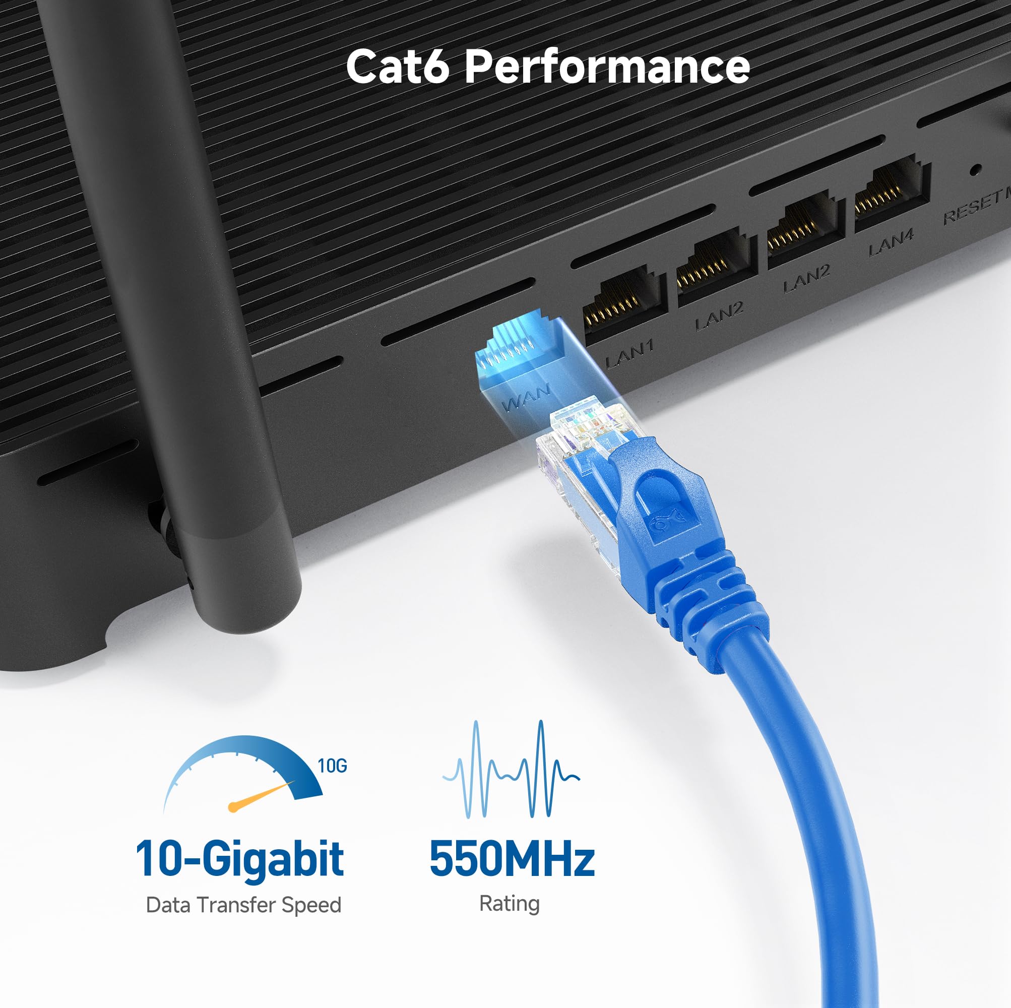 Foto 3 | Cable Ethernet Matters Cat 6  10 Gbps  12 M  Azul - Venta Internacional.