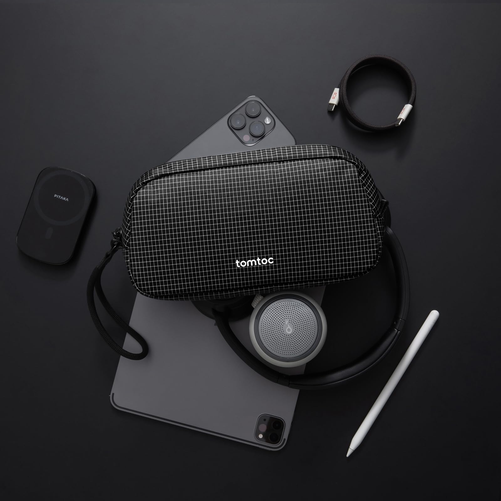 Foto 7 | Estuche De Viaje Tomtoc Electronics Organizer Resistente Al Agua - Venta Internacional.