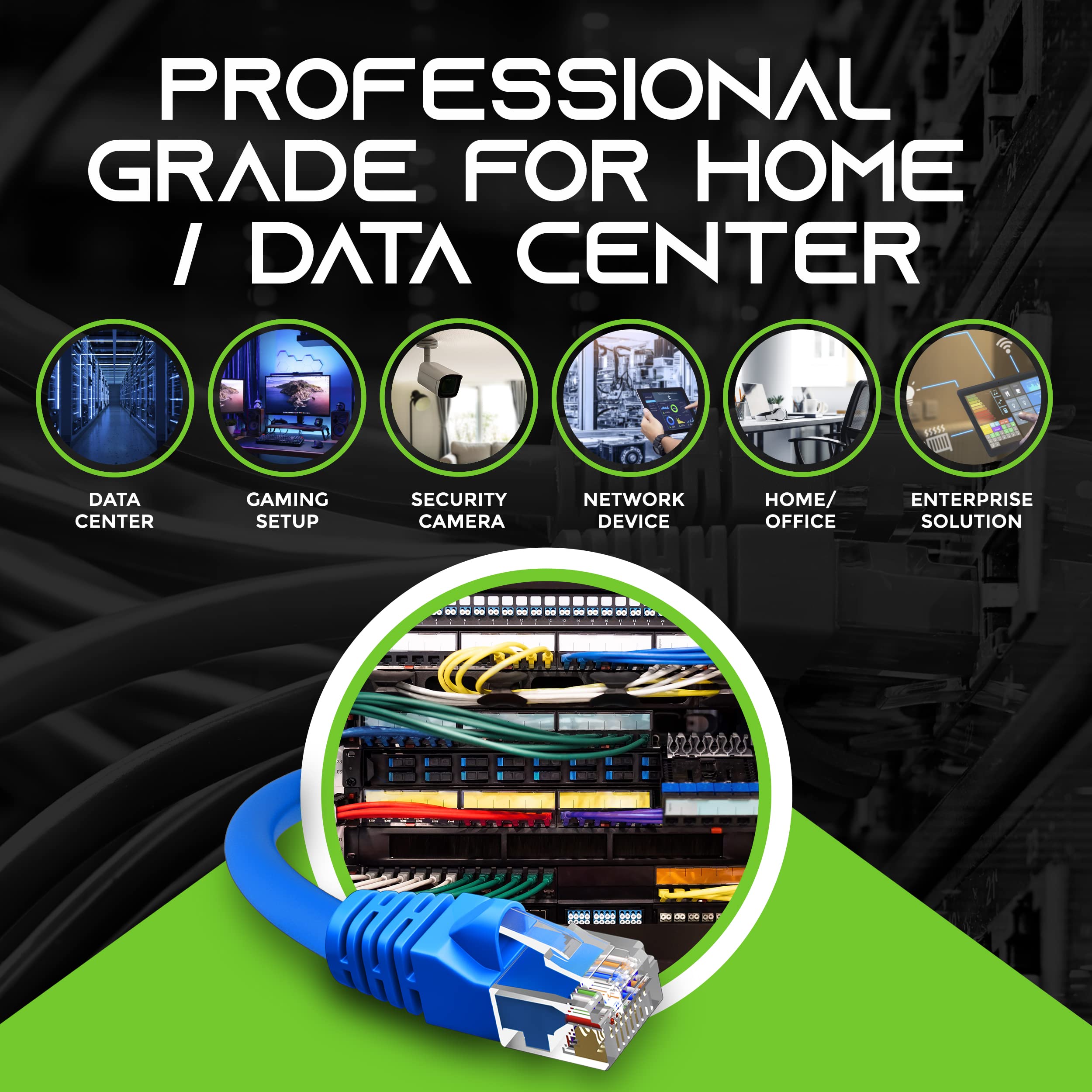 Foto 4 pulgar | Cable Ethernet Gearit Cat 6  7 Pies (2 M)  Paquete De 16 Gbps  10 Gbps  Azul - Venta Internacional.