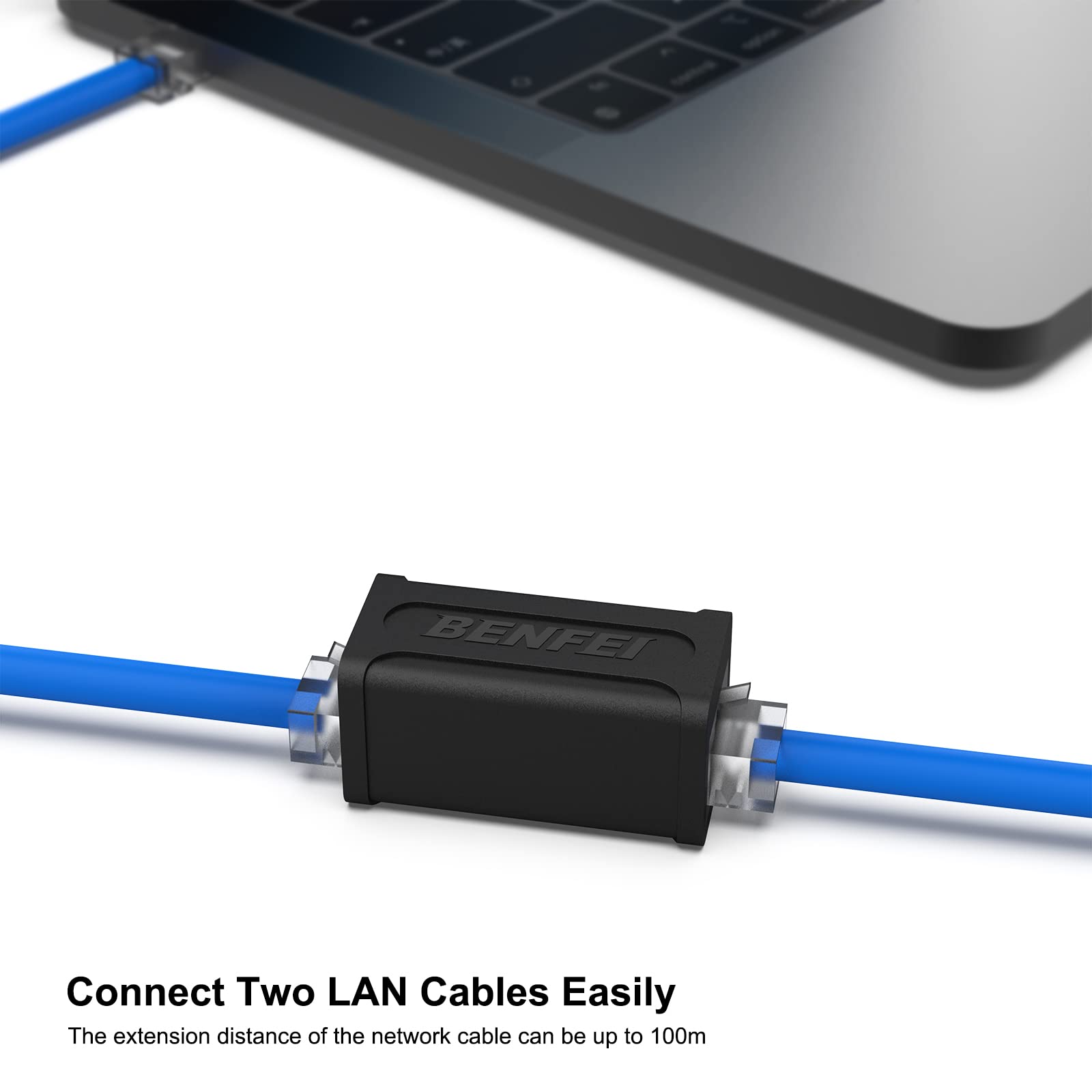 Foto 3 pulgar | Acoplador Ethernet Benfei Rj45 Hembra A Hembra Cat7/cat6/cat5e - Venta Internacional.