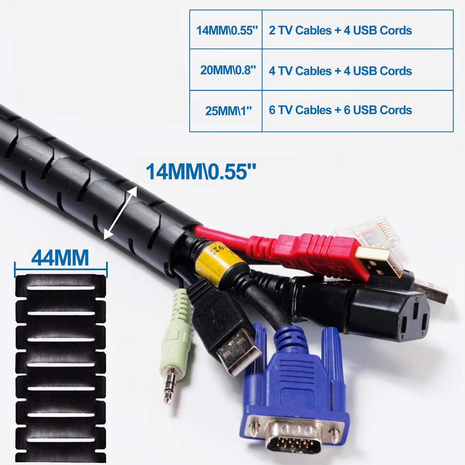 Foto 3 pulgar | Organizador De Fundas Para Gestión De Cables Reliancer De 3 M Con Clips - Venta Internacional.