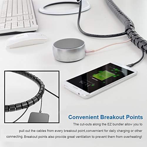 Foto 6 pulgar | Organizador De Fundas Para Gestión De Cables Reliancer De 3 M Con Clips - Venta Internacional.