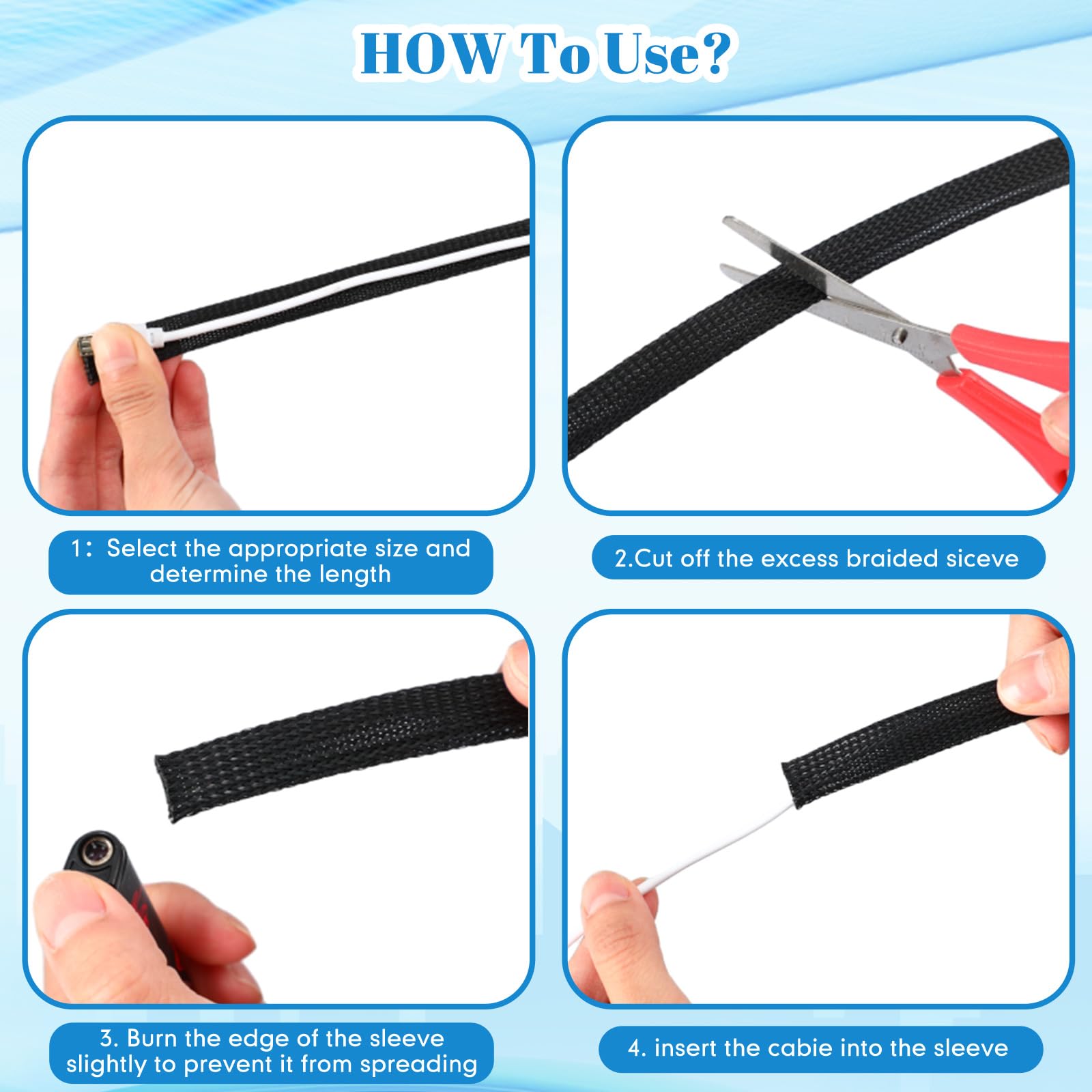 Foto 6 | Funda Trenzada Expandible De Pet Wire Loom De 300 Pies - Venta Internacional.