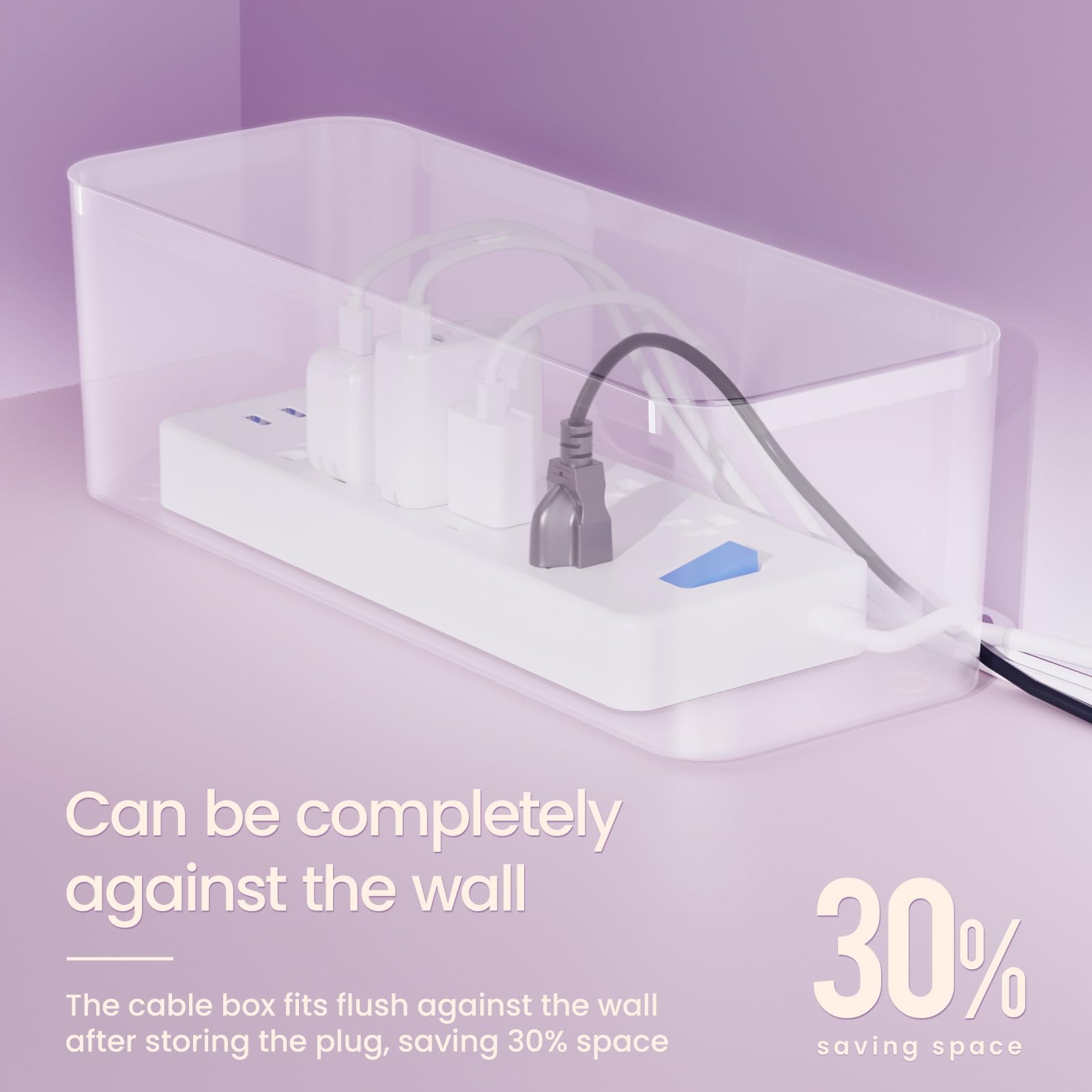 Foto 4 pulgar | Caja Organizadora De Cables Delamu  Paquete De 2 Unidades  Color Blanco - Venta Internacional.