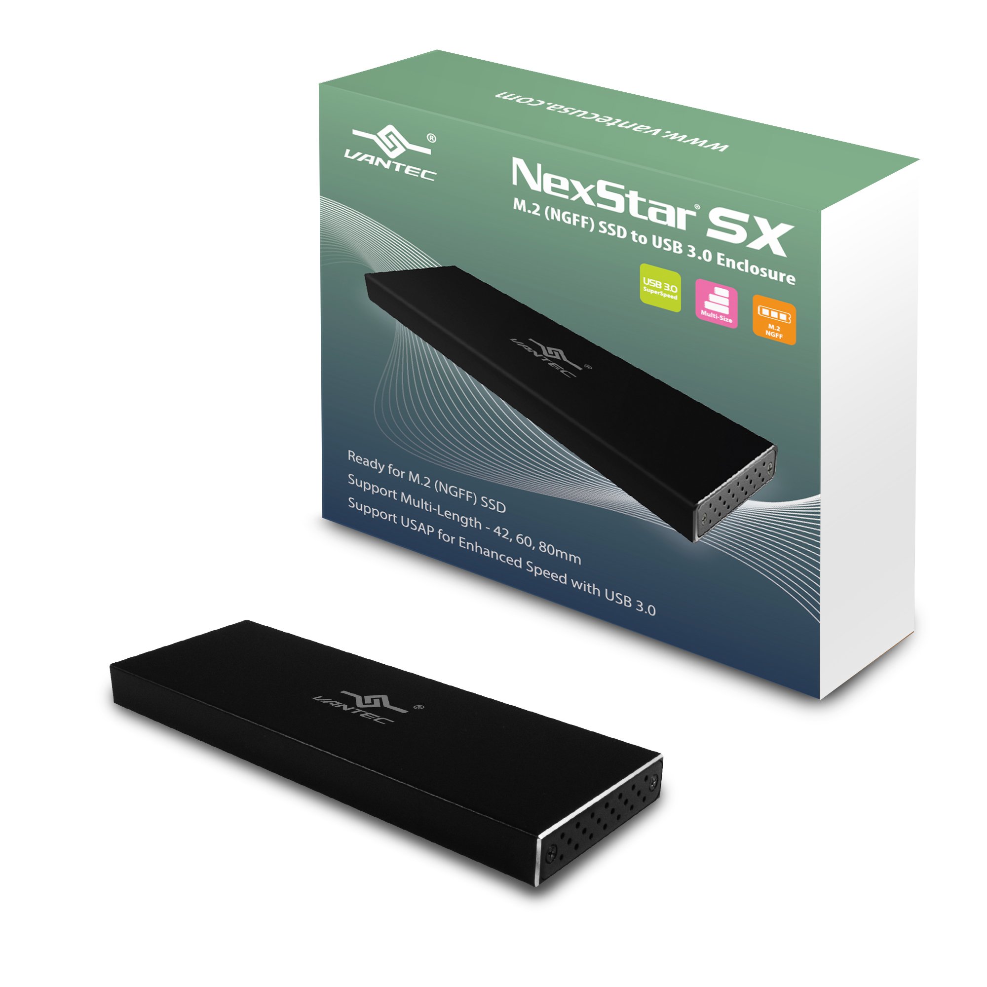 Foto 1 | Carcasa Ssd Vantec Nexstar Sx M.2 A Usb 3.0 Negra - Venta Internacional.
