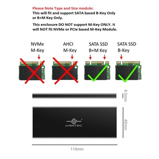 Foto 2 | Carcasa Ssd Vantec Nexstar Sx M.2 A Usb 3.0 Negra - Venta Internacional.