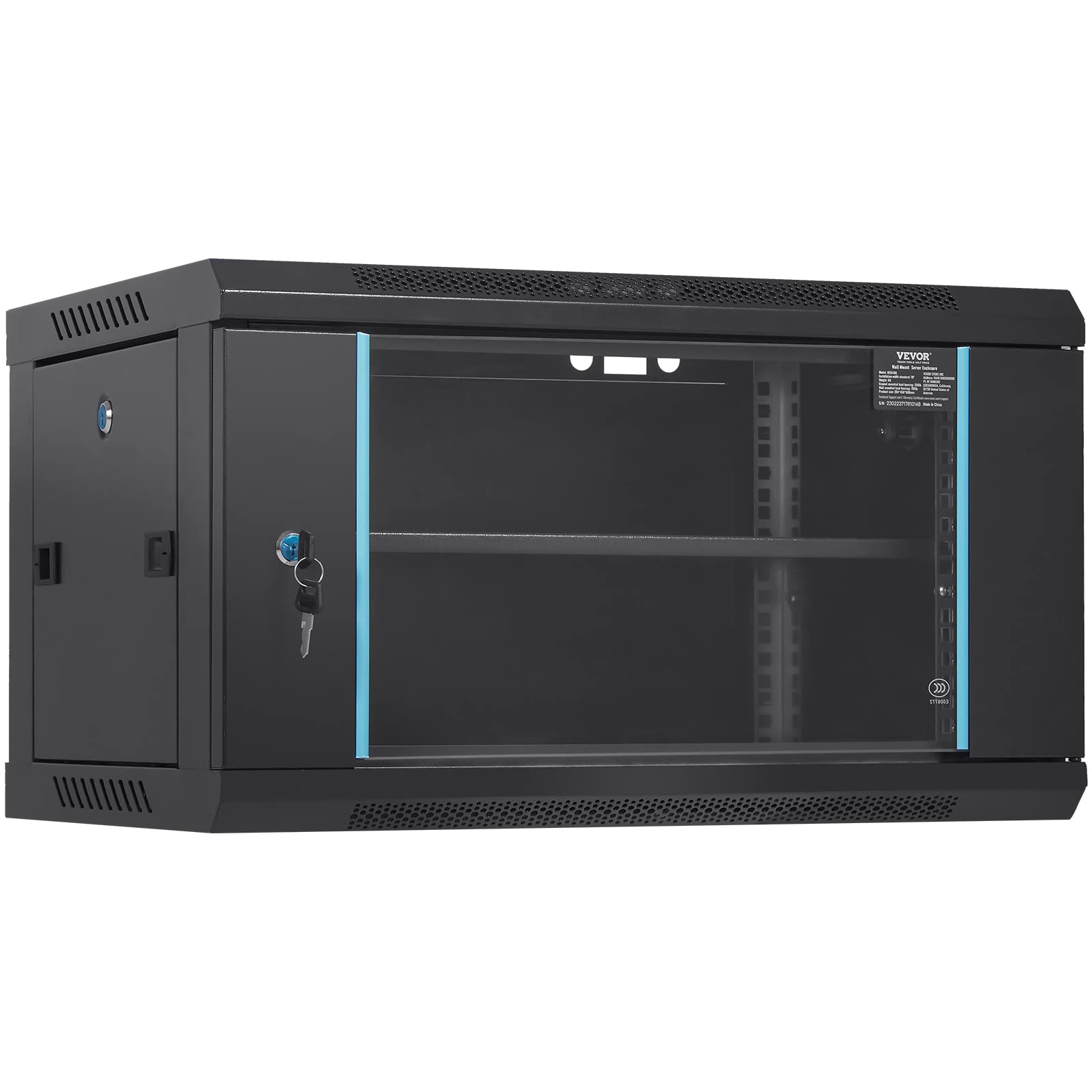 Foto 1 | Gabinete De Servidor De Red De Montaje En Pared Vevor 6u De 15.5 Pulgadas De Profundidad - Venta Internacional.