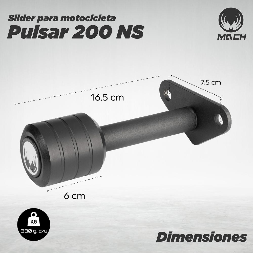 Foto 3 pulgar | Slider para Moto Match Pulsar 200 Ns color Negro