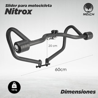 Foto 2 | Slider para Moto Match Nitrox color Negro