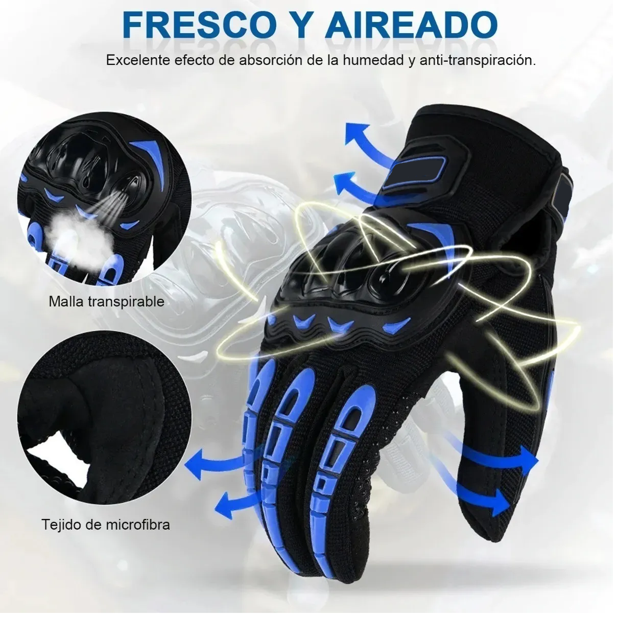 Foto 3 pulgar | Guantes para Motociclista Eo Safe Imports Talla M