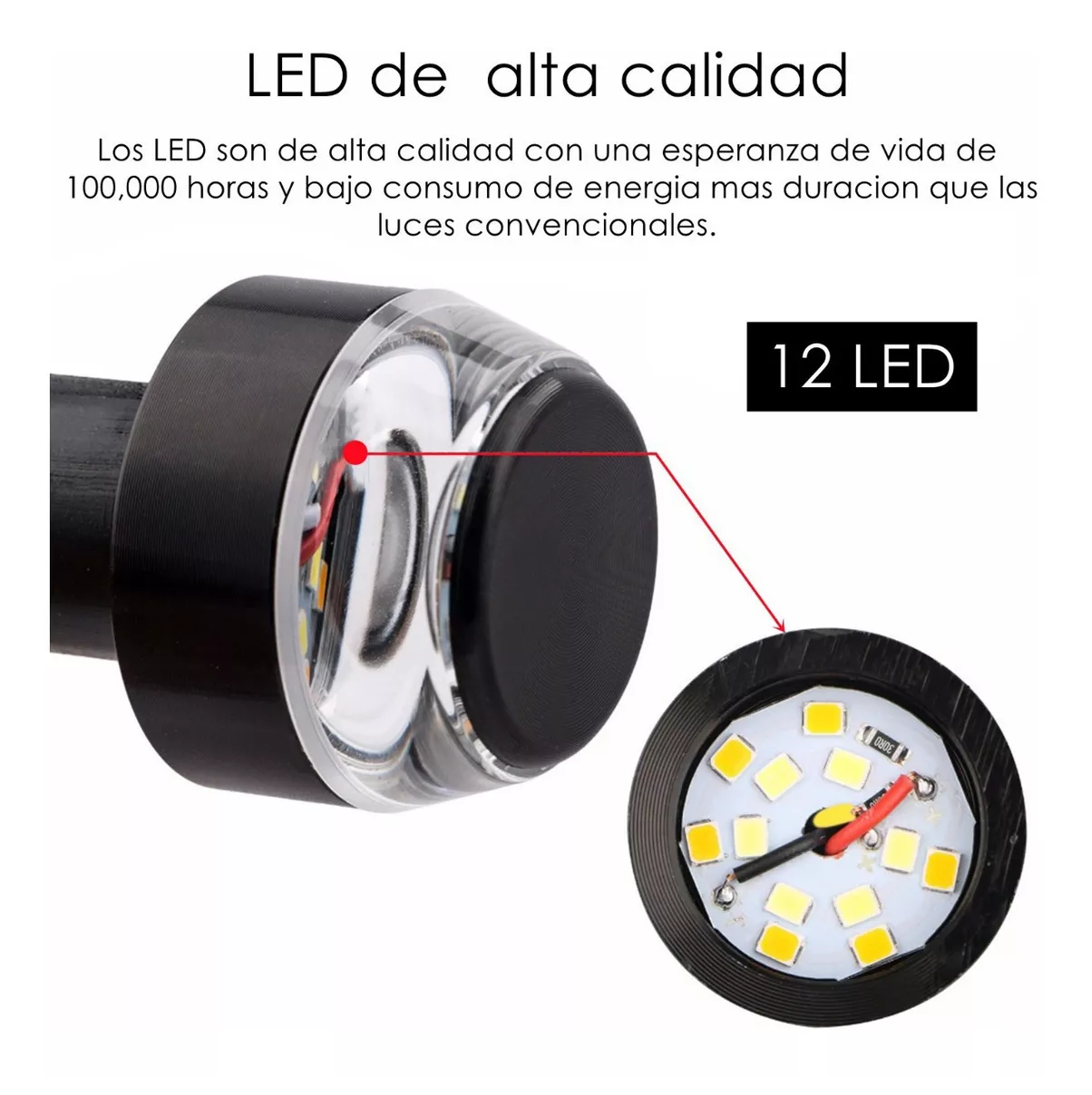 Foto 5 pulgar | Luz Led Belug Manillar Giro para Puños Direccional de Motocicletas