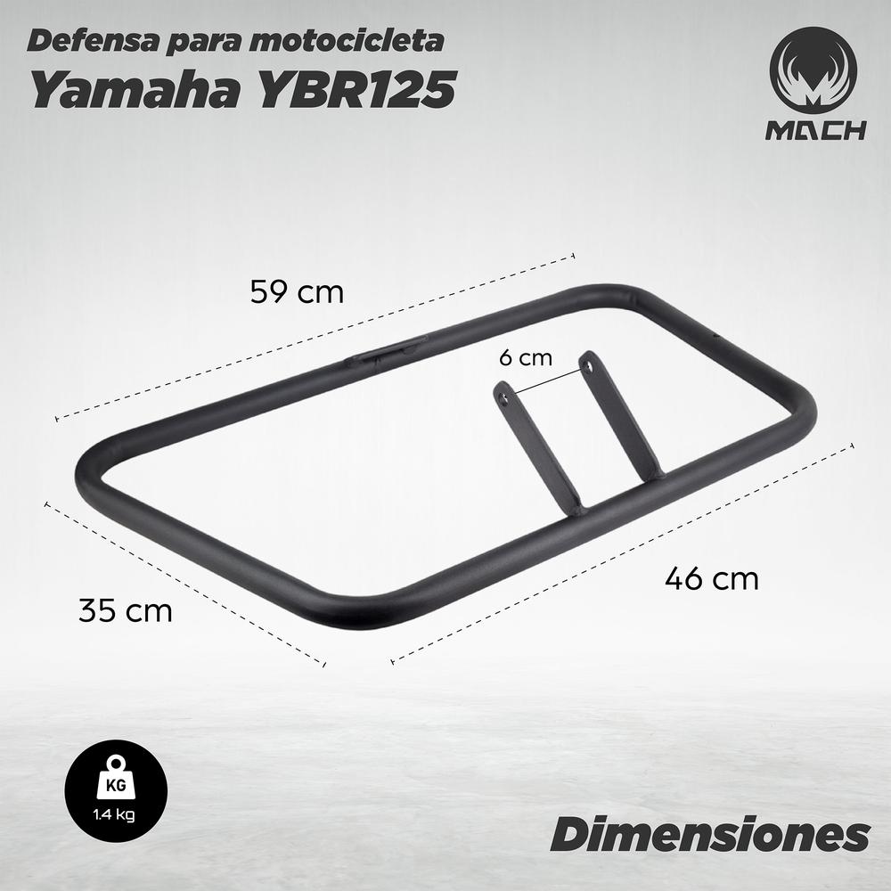 Foto 3 pulgar | Defensa para Motocicleta Genérica YBR125 color Negro