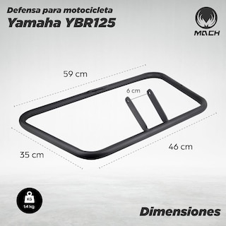Foto 2 | Defensa para Motocicleta Genérica YBR125 color Negro