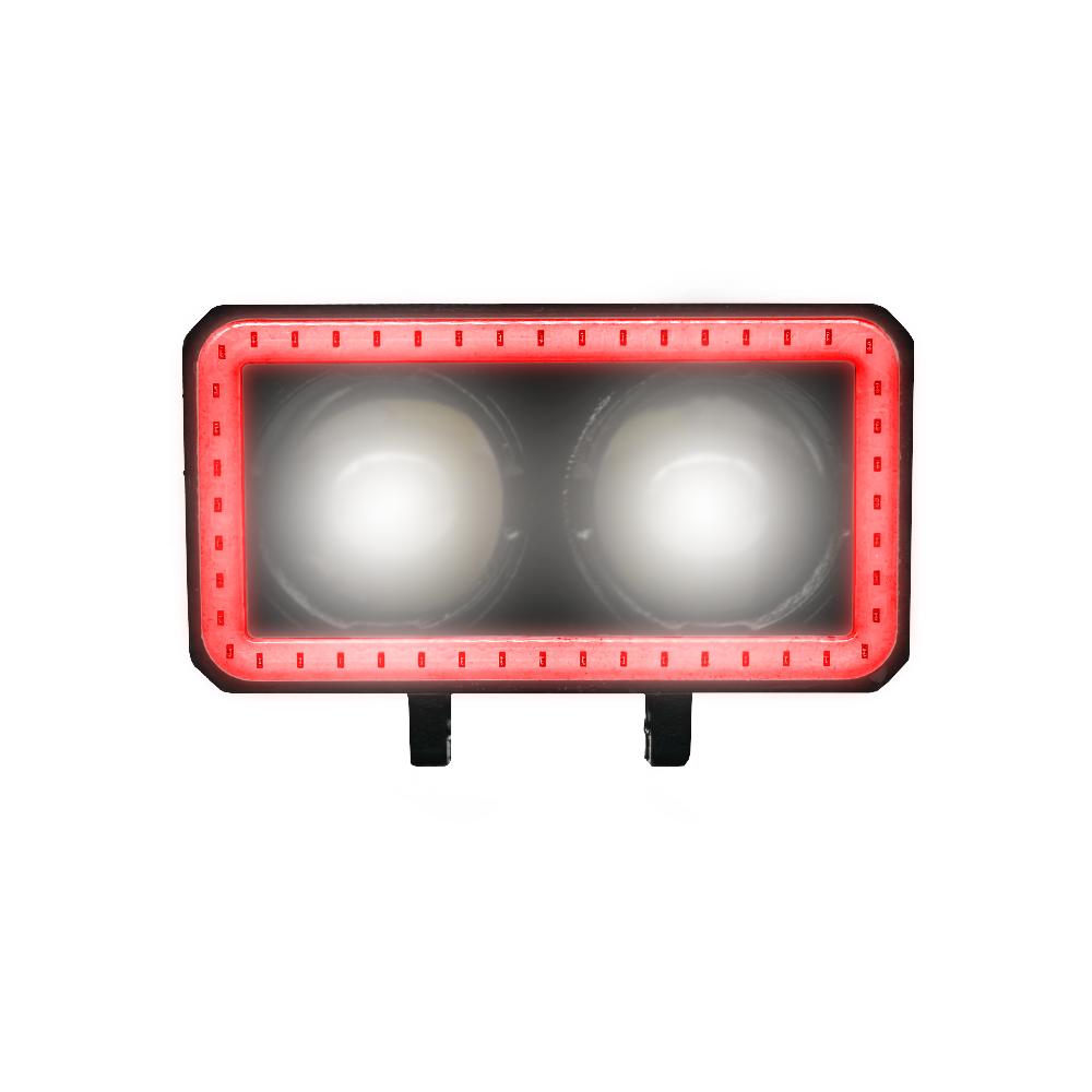 Foto 4 pulgar | Faro Auxiliar Led Rasen Para Moto Rectangular 2 Lupas